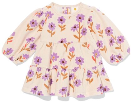 Hema Kinderjurk bloemen ecru (ecru) - 80