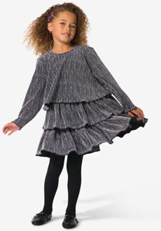 Hema Kinderjurk ruffle zwart (zwart) - 98/104