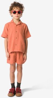 Hema Kinderkledingset shirt en short regular fit lichtbruin (lichtbruin) - 122/128