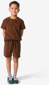 Hema Kinderkledingset sweatstof bruin (bruin) - 86/92