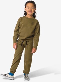 Hema Kinderkledingset trui en broek regular fit olijf (olijf) - 134/140