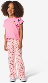 Hema Kinderlegging bootcut rib aardbeien roze (roze) - 134/140