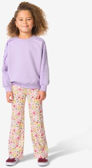 Hema Kinderlegging flared bloemen ecru (ecru) - 146/152