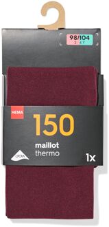Hema Kindermaillot thermo 150denier donkerrood (donkerrood) - 146/152