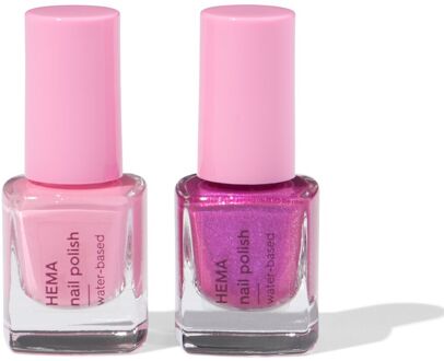 Hema Kindernagellak op waterbasis roze-paars - 2 stuks