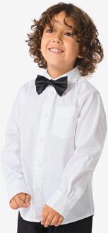 Hema Kinderoverhemd met strik wit (wit) - 122/128