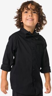 Hema Kinderoverhemd met strik zwart (zwart) - 98/104