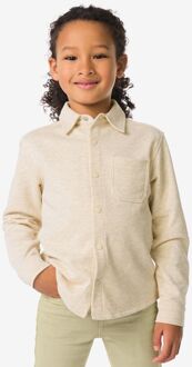 Hema Kinderoverhemd sweatstof grijsmelange (grijsmelange) - 86/92