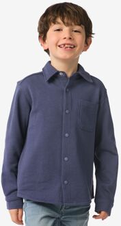 Hema Kinderoverhemd sweatstof regular fit blauw (blauw) - 134/140