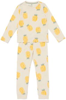 Hema Kinderpyjama ananas gebroken wit (gebroken wit) - 122/128