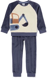 Hema Kinderpyjama fleece auto donkerblauw (donkerblauw) - 98/104