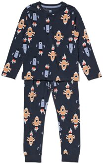 Hema Kinderpyjama raket donkerblauw (donkerblauw) - 134/140