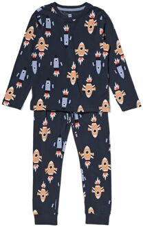 Hema Kinderpyjama raket donkerblauw (donkerblauw) - 158/164