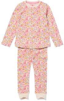 Hema Kinderpyjama rib bloemen multicolor (multicolor) - 122/128