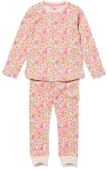 Hema Kinderpyjama rib bloemen multicolor (multicolor) - 146/152