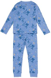 Hema Kinderpyjama rib palmen blauw (blauw) - 146/152
