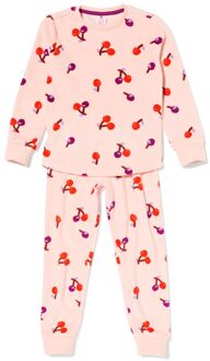 Hema Kinderpyjama velours kers roze (roze) - 146/152