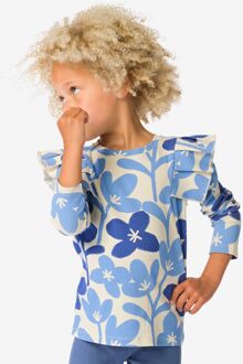 Hema Kindershirt bloemen blauw (blauw) - 146/152