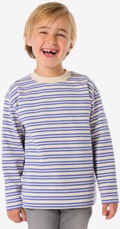 Hema Kindershirt strepen blauw (blauw) - 110/116