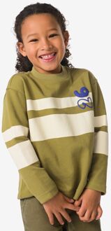 Hema Kindershirt strepen olijf (olijf) - 146/152