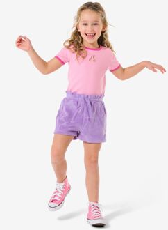 Hema Kindershort comfort fit badstof hartjes paars (paars) - 86/92