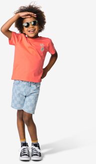 Hema Kindershort regular fit blokken blauw (blauw) - 110/116