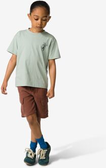 Hema Kindershort regular fit mousseline bruin (bruin) - 134/140