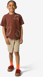 Hema Kindershort regular fit mousseline lichtbruin (lichtbruin) - 98/104