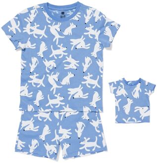 Hema Kindershortama honden met poppenpyjama blauw (blauw) - 122/128