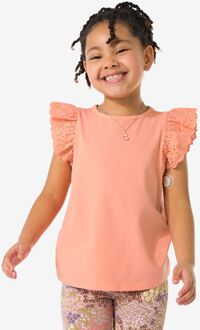 Hema Kindersinglets jersey geborduurd - 2 stuks koraal (koraal) - 146/152