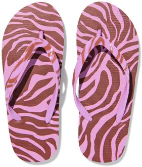 Hema Kinderslippers zebra paars (paars) - 24/25