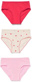 Hema Kinderslips harten - 3 stuks roze (roze) - 158/164