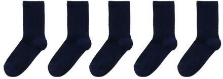 Hema Kindersokken- 5 paar donkerblauw (donkerblauw) - 31/34