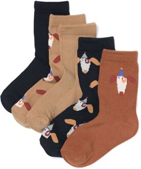 Hema Kindersokken hond - 5 paar lichtbruin (lichtbruin) - 31/34