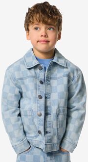 Hema Kinderspijkerjas blokken blauw (blauw) - 98/104