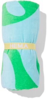 Hema Kinderstrandlaken 80x140cm velours bloemen (multicolor)