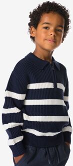 Hema Kinderstrui gebreid strepen blauw (blauw) - 146/152