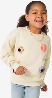 Hema Kindersweater bloemen ecru (ecru) - 134/140