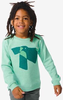 Hema Kindersweater Met Badstof Hond Groen (groen) - 98/104