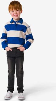 Hema Kindersweater Polo Strepen Blauw (blauw) - 146/152