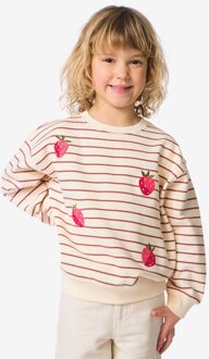 Hema Kindersweater strepen fruit ecru (ecru) - 122/128
