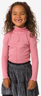 Hema Kindertop rib glitter roze (roze) - 122/128