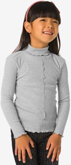 Hema Kindertop rib glitter zilver (zilver) - 122/128