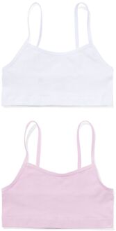 Hema Kindertops naadloos rib - 2 stuks lichtpaars (lichtpaars) - 158/164