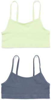 Hema Kindertops rib naadloos - 2 stuks lime (lime)