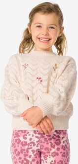 Hema Kindertrui ajour bloemen ecru (ecru) - 86/92