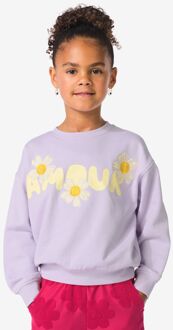 Hema Kindertrui bloemen paars (paars) - 122/128