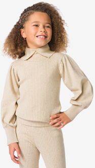 Hema Kindertrui fijngebreid ballonmouw ecru (ecru) - 110/116