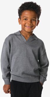 Hema Kindertrui fijngebreid donkergrijs (donkergrijs) - 122/128