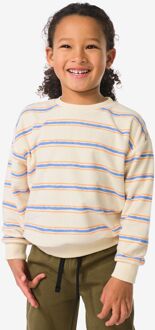 Hema Kindertrui gebreid strepen regular fit ecru (ecru) - 134/140